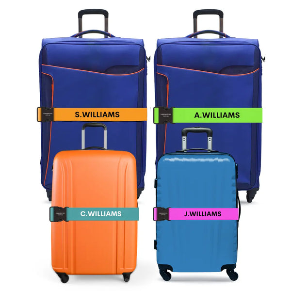 Personalised Luggage Strap Family Bundle